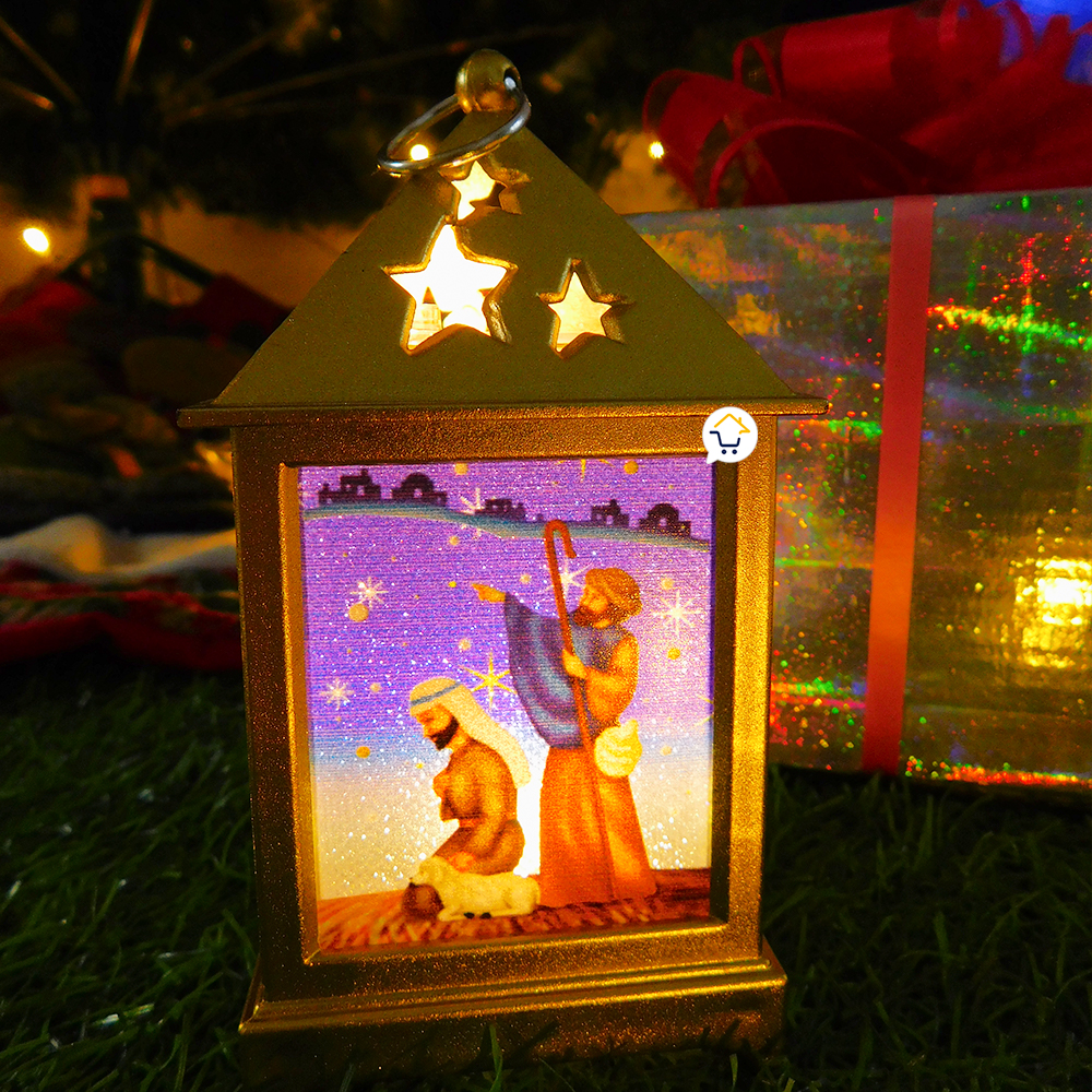 Miniatura 4 de Pesebre Farol Cuadrado Vela ZF045D